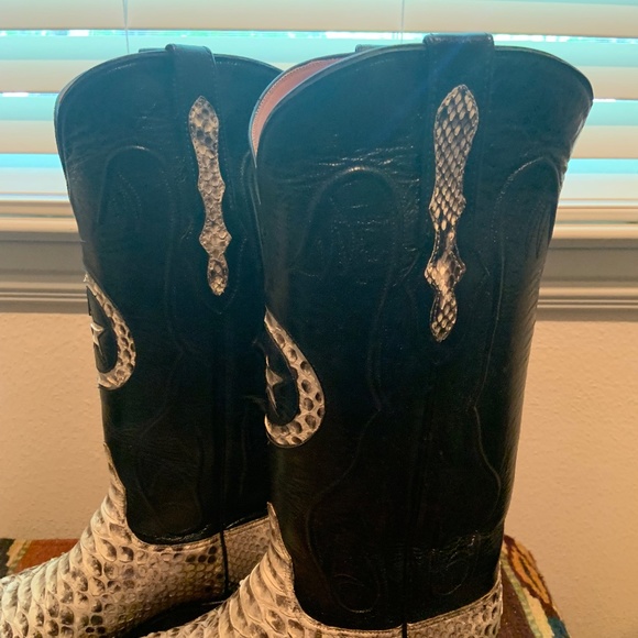 Men's Black Jack Python Cowboy Boots Size 11 D - Picture 7 of 9